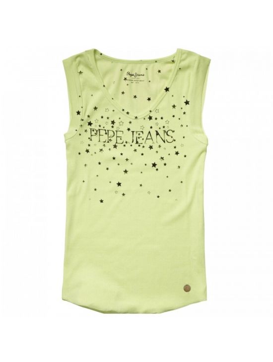 Dámské neonově žluté triko Pepe Jeans MAXI