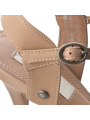 Dámské sandály na podpatku v béžové barve Pepe Jeans LAKE BASIC 3