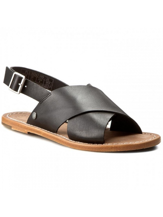 Dámské sandály v černé barvě Pepe Jeans MALIBU CROSSED