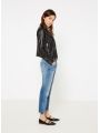 Kožená bunda křivák Pepe Jeans ADRIANA černáb