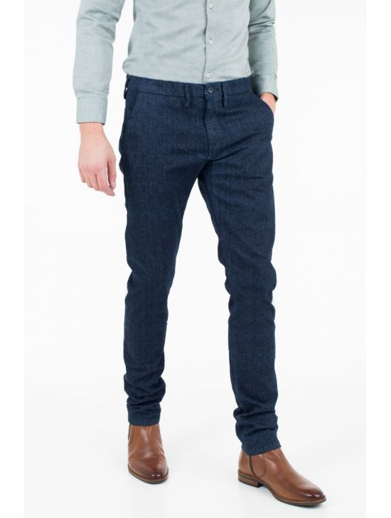 Tmavě modré chinos kalhoty Pepe Jeans JAMES TWEED