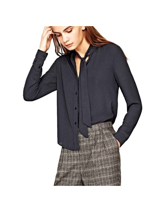 Elegantní tmavě šedá halenka Pepe Jeans