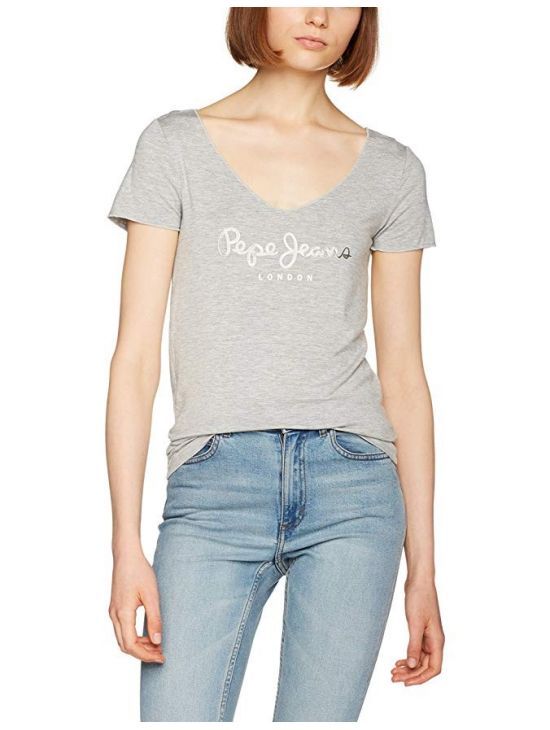 Šedé tričko do véčka Pepe Jeans MELISSA