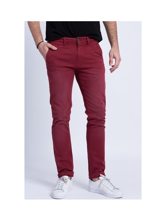 Vínové chinos kalhoty Pepe Jeans SLOANE