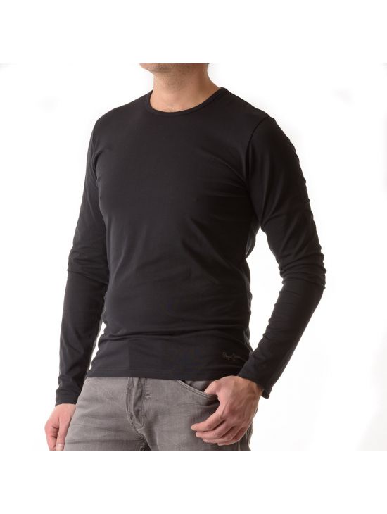 Triko s dlouhým rukávem Pepe Jeans ORIGINAL BASIC černé