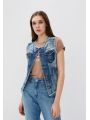 Džínová otrhaná vesta Pepe Jeans VALLEY