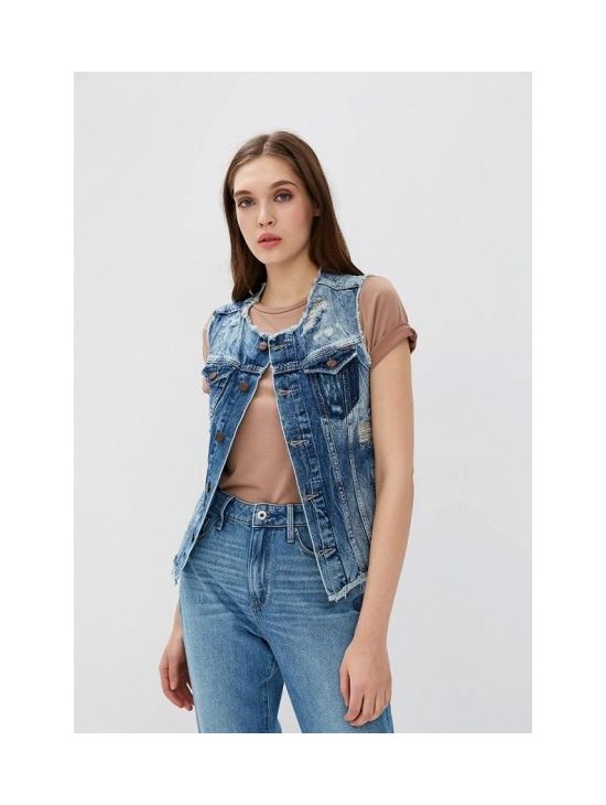 Džínová otrhaná vesta Pepe Jeans VALLEY