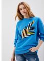 Oversize modrá mikina Pepe Jeans LARA