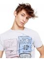 Fialové triko s potiskem pepe Jeans STEPHENSa