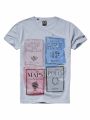 Fialové triko s potiskem pepe Jeans STEPHENS