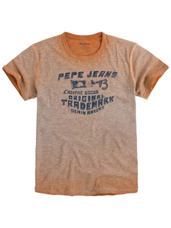 Oranžové pánské triko Pepe Jeans JANVAN