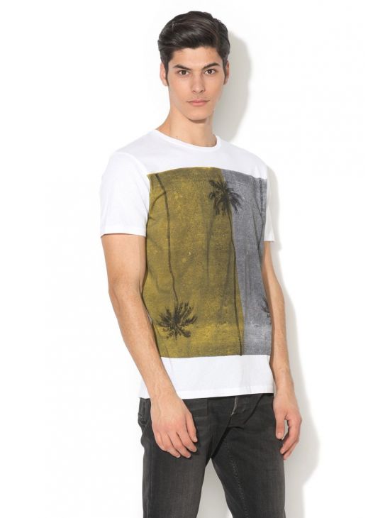 Bílá triko s printem Pepe Jeans LATIMAR