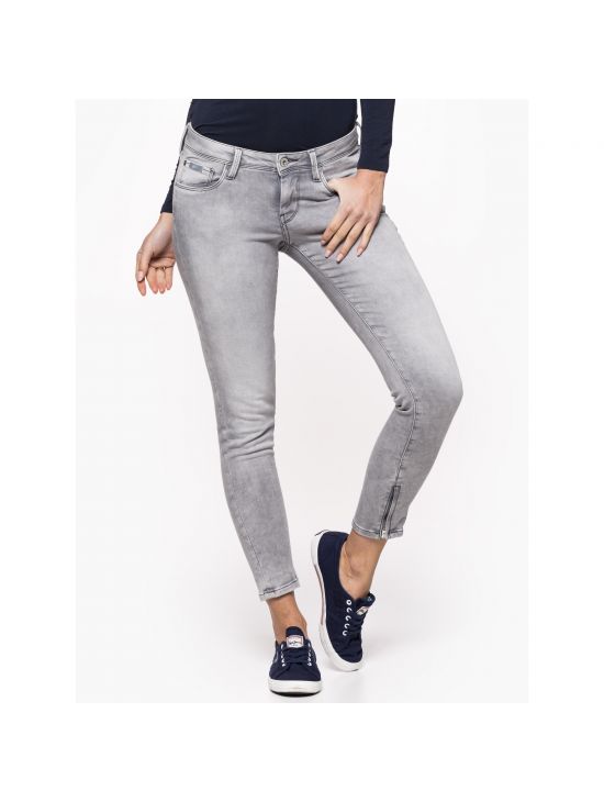 Šedé džíny ke kotníku Pepe Jeans SS-CHER