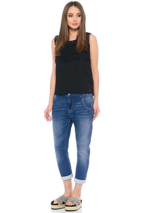 Modré džíny se sníženým sedem Pepe Jeans SK-TOPSY