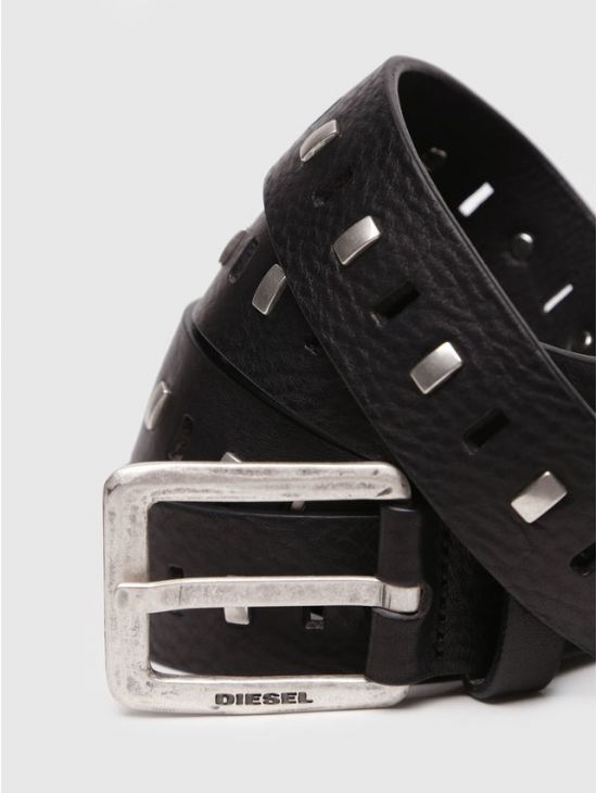 Dámský černý rock chic pásek Diesel B-STYLUS