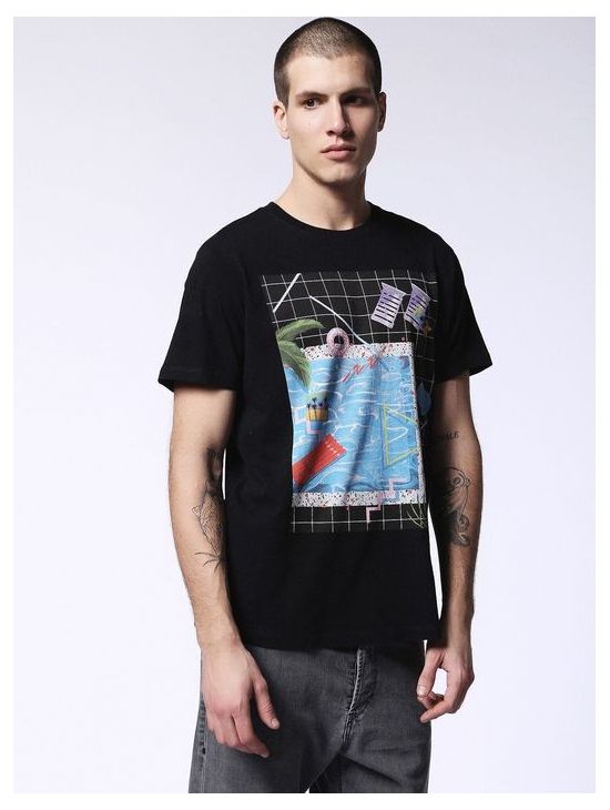Pánské černé triko Yoko Honda Diesel T-JOE-NM
