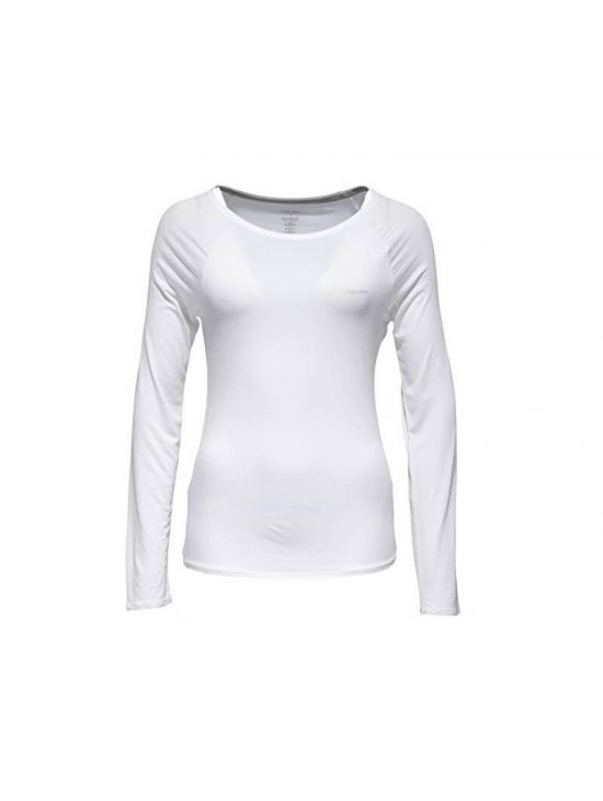 Dámské bílé triko dlouhý rukáv Calvin Klein QS5493E