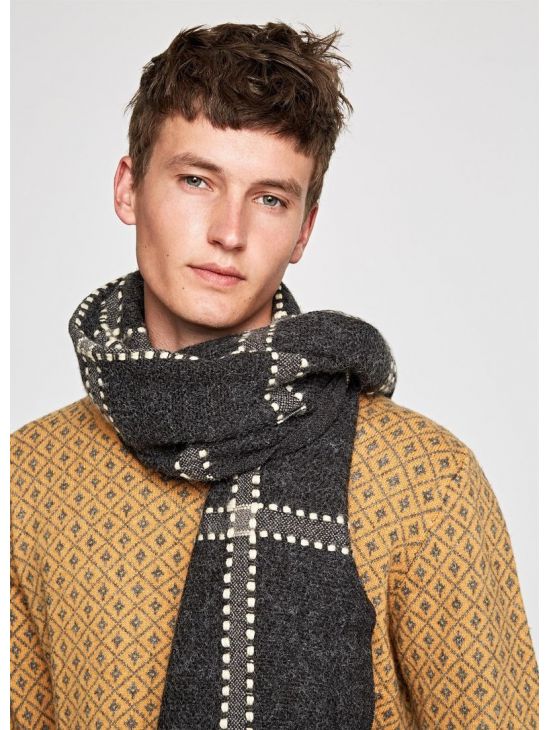 Velká pánská šedá šála Pepe Jeans GREGOR