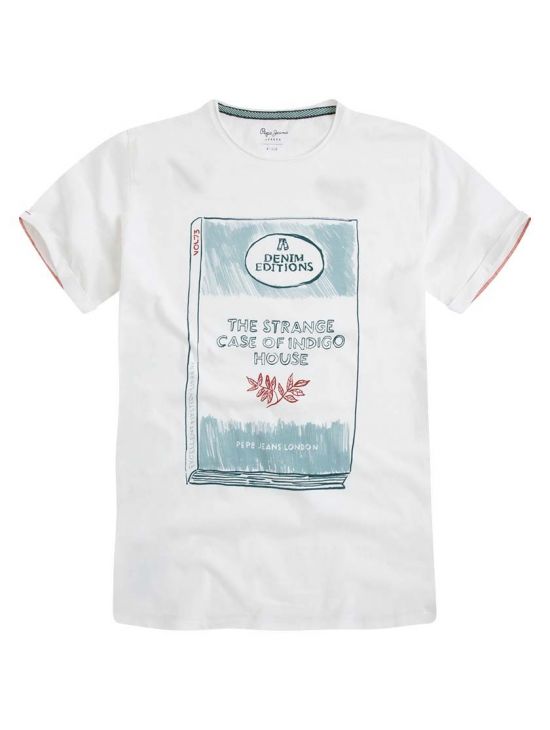 Pánské světlé triko s potiskem Pepe Jeans DELLIANLE