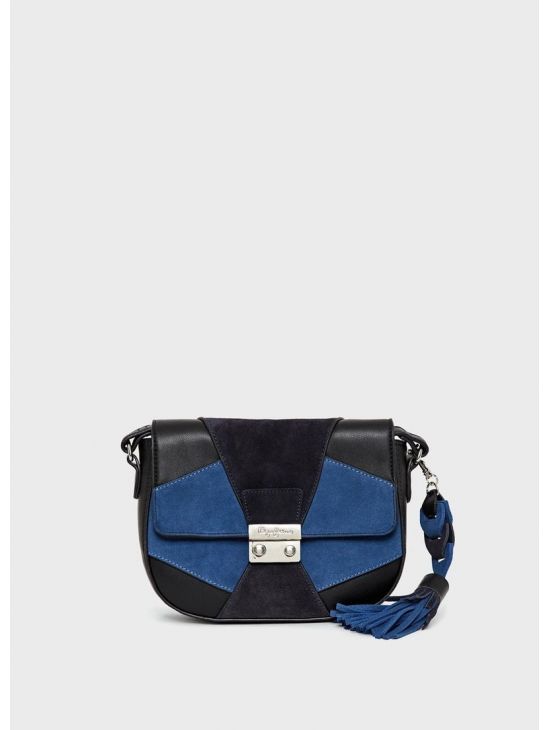 Modrá patchwork kabelka Pepe Jeans LAINA