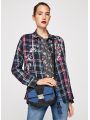 Modrá patchwork kabelka Pepe Jeans LAINAbb