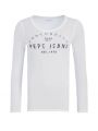 Bílé tričko s dlouhým rukávem Pepe Jeans VEGA T-SHIRT