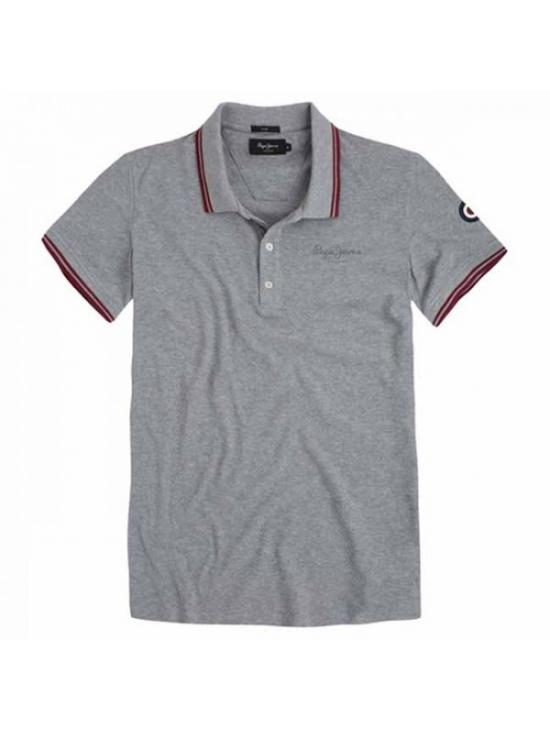 Šedé slim fit polo tričko Pepe Jeans PAULS POLO