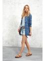 Lehká modrá dámská parka bunda Pepe Jeans SANDY