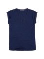 Dámské lněné modré triko Pepe Jeans CLEMENTINEb