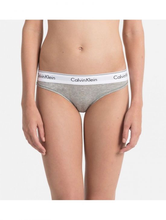 Dámské klasické kalhotky Calvin Klein šedé F3787E