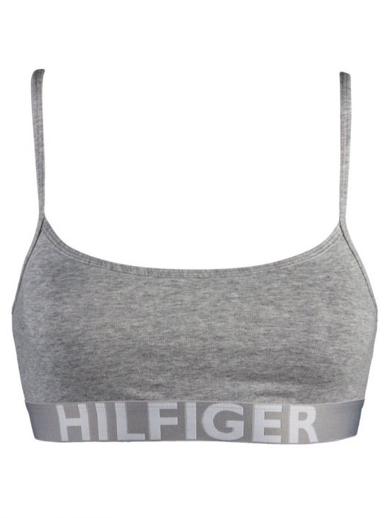 Dámská šedá sportovní podprsenka Tommy Hilfiger BOLD
