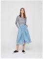Modrá áčková sukně Pepe Jeans MARTA s krajkou