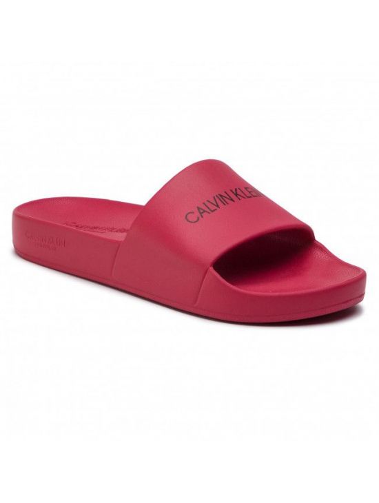 Dámské červené pantofle SLIDE Calvin Klein