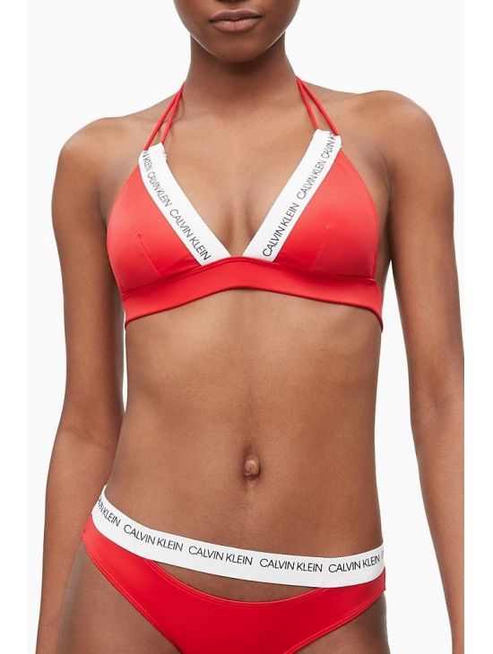 Červený spodní díl plavek BIKINI od Calvin Klein - 2