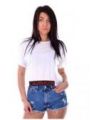 Dámské cropped triko Calvin Klein 00726 bílé