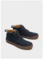 Tmavě modré pánské kožené boty Pepe Jeans LEMMYa