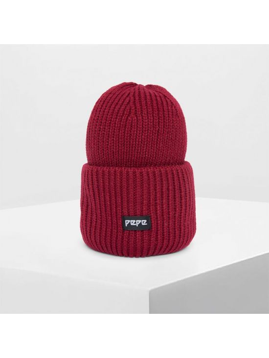 Dámská zimní čepice dlouhá Pepe Jeans AMIRA červená