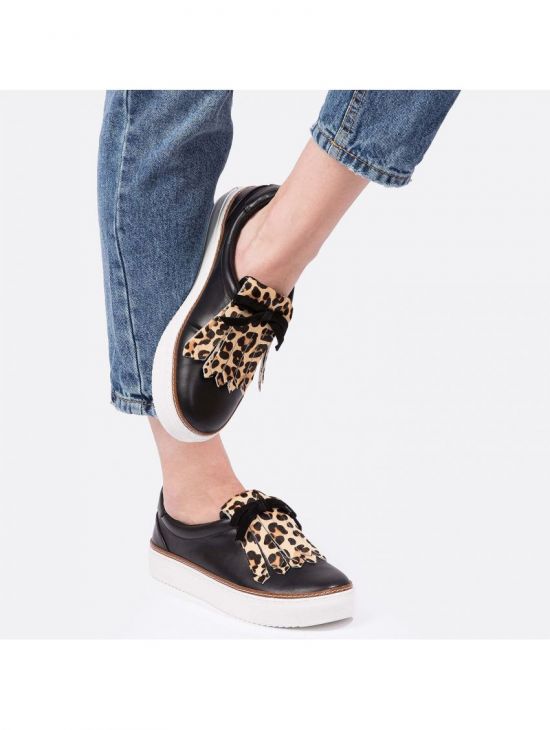 Sllip-on leopardí polobotky ADAMS FRINGE
