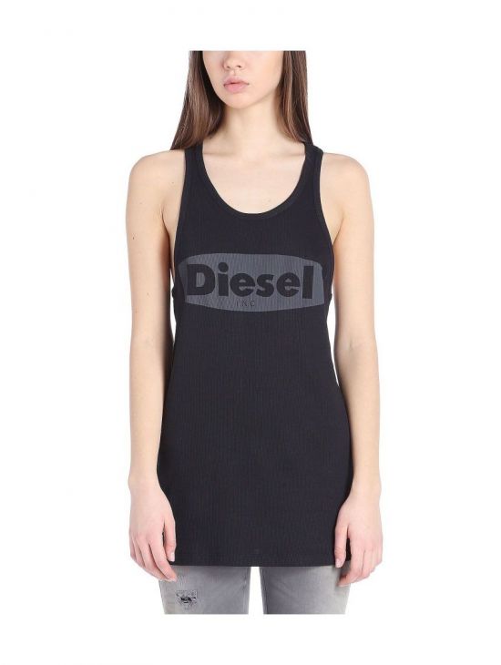 Černé dámské žebrované tílko Diesel T-MERM-A