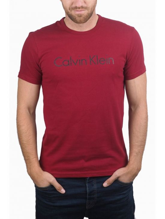 Pánské červené triko Calvin Klein CREW NECK