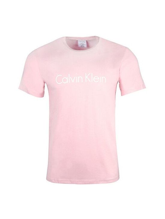 Pánské růžové triko Calvin Klein CREW NECK