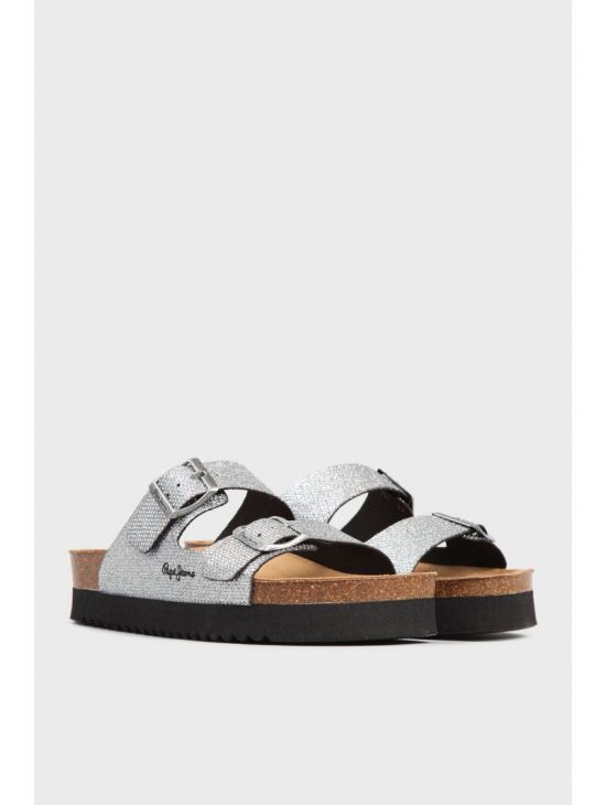 Stříbrné pantofle Pepe Jeans BLIM