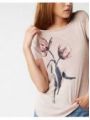 Růžové triko s potiskem Pepe Jeans BETTIE
