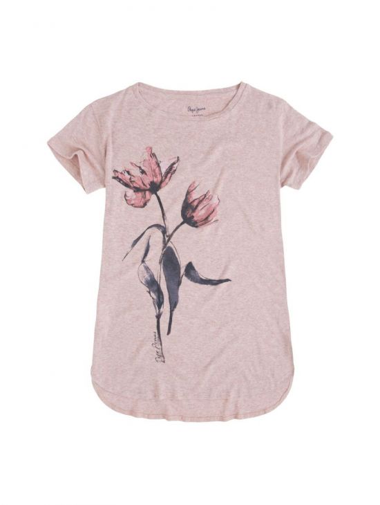 Růžové třičko s potiskem Pepe Jeans BETTIE T-SHIRT