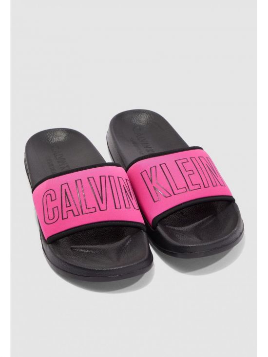 Dámské pantofle Calvin Klein SLIDE růžové 00728