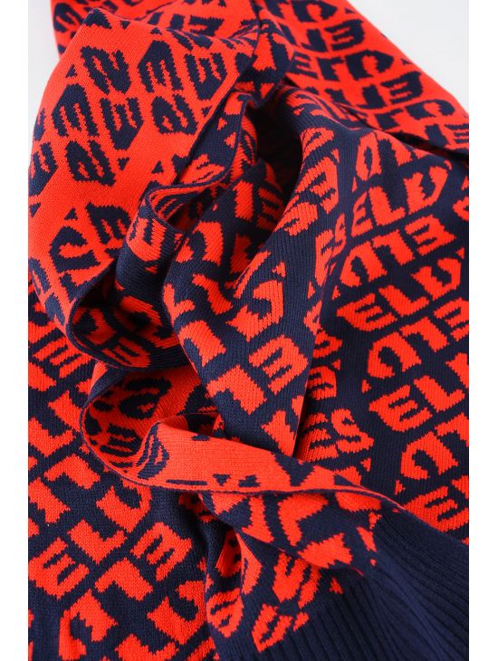 Pánská červená zimní šála K-DEB SCARF Diesel
