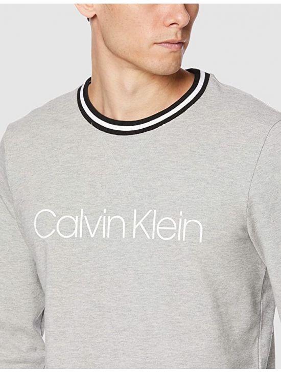 CALVIN KLEIN pánská šedá mikina SWEATSHIRT