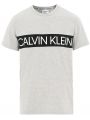 CALVIN KLEIN pánské šedé triko CREW NECK