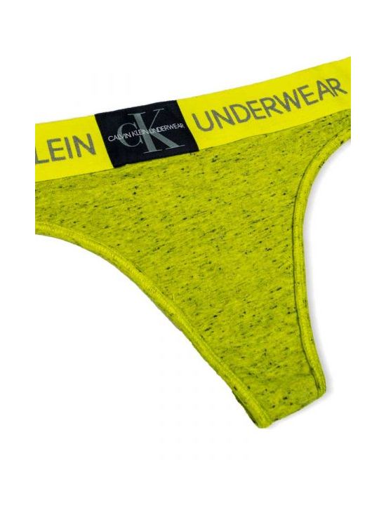 CALVIN KLEIN dámské žluté kalhotky - tanga