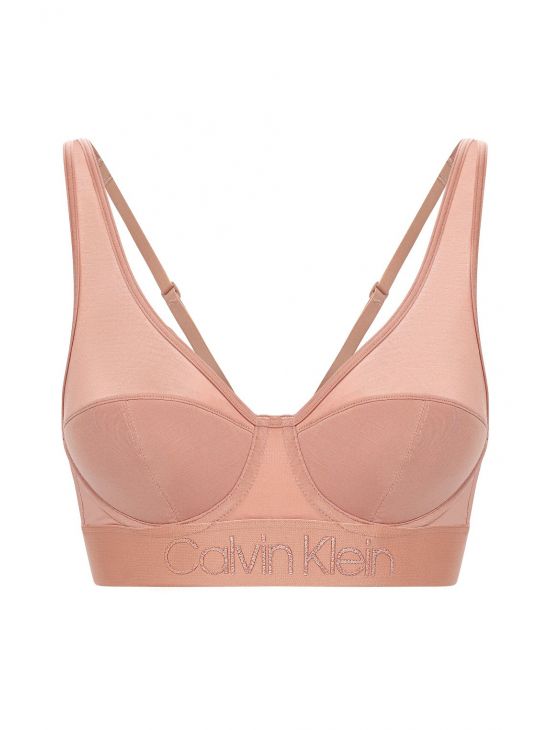 CALVIN KLEIN podprsenka LIGHT BRALETTE v korálové barvě